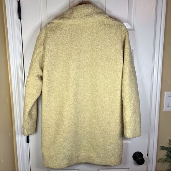 Womens Daily Ritual Teddy Bear Fleece Jacket Size Medium Light Yellow‎ - Picture 4 of 8